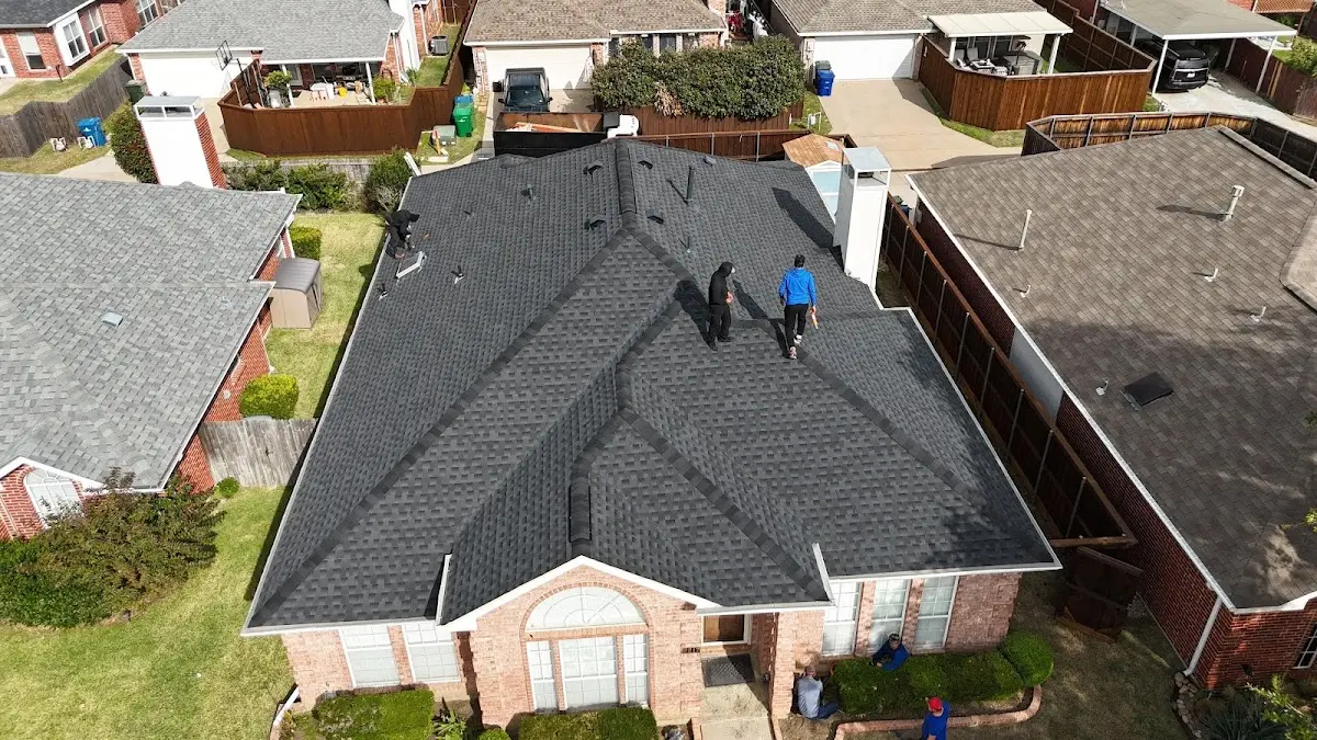 Slate & Tile Roof Repair work in progress on a Monterey property